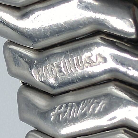 Clear Rhinestone Expansion Bracelet, AirFlex, Made in USA, Vintage Jewelry - Picture 5 of 9